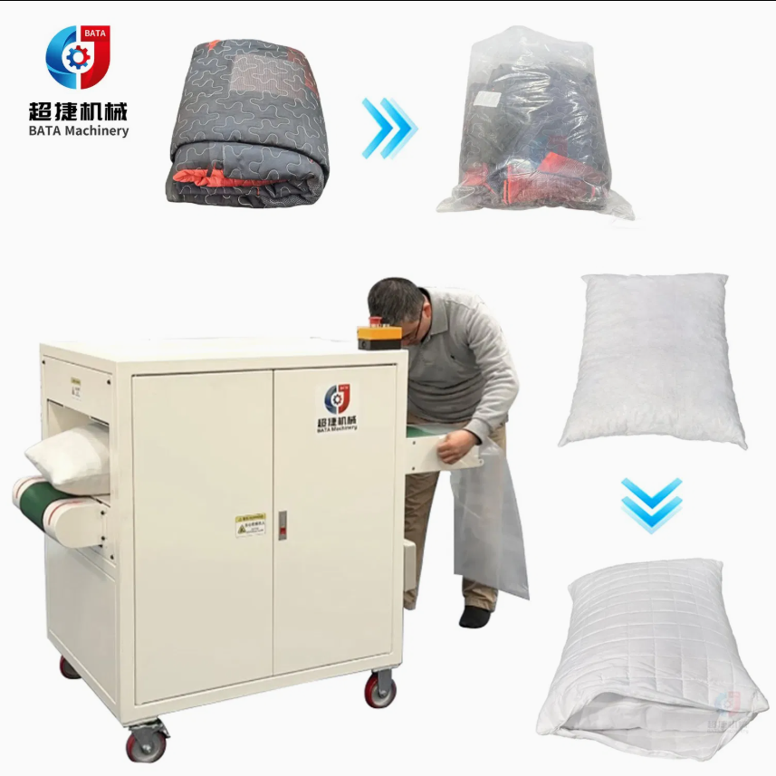 Automatic Cushion Covering Machines Pillow Cover Packing Machine For Quilt Bagging Packaging - Capacity: 360-600 Pcs/hr