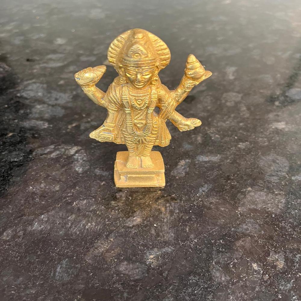 AJ99C-BRASS DHANVANTARI IDOL 