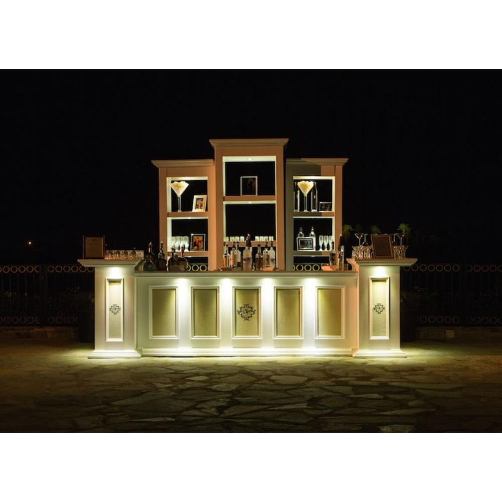 Decorative wedding catering counters