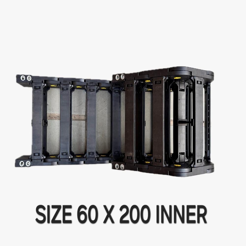 Cable Carrier - Plastic, 10x20x25 Cm | Grey & Black, Industrial & Commercial Use, 1 To 5 Mm Length, 1 Year Warranty