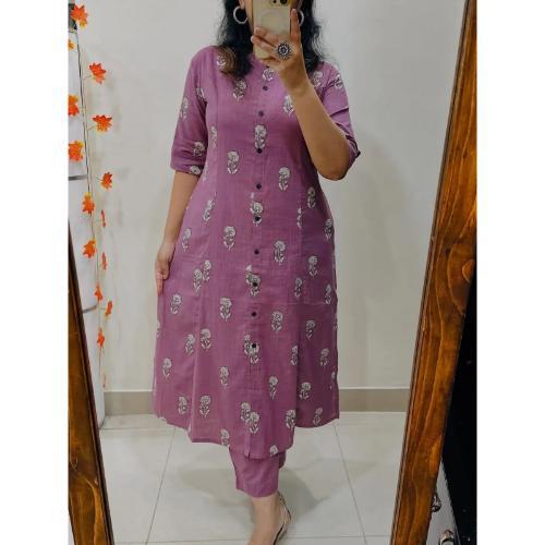 Floral cotton kurti pant