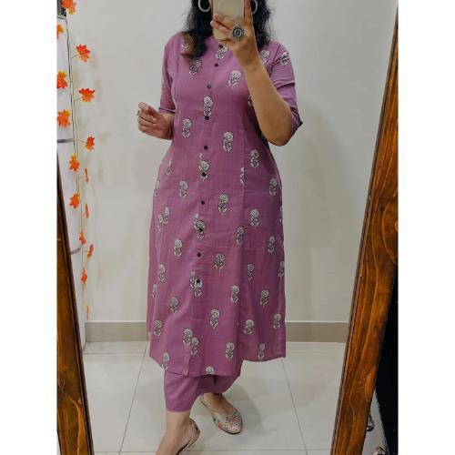 Floral cotton kurti pant