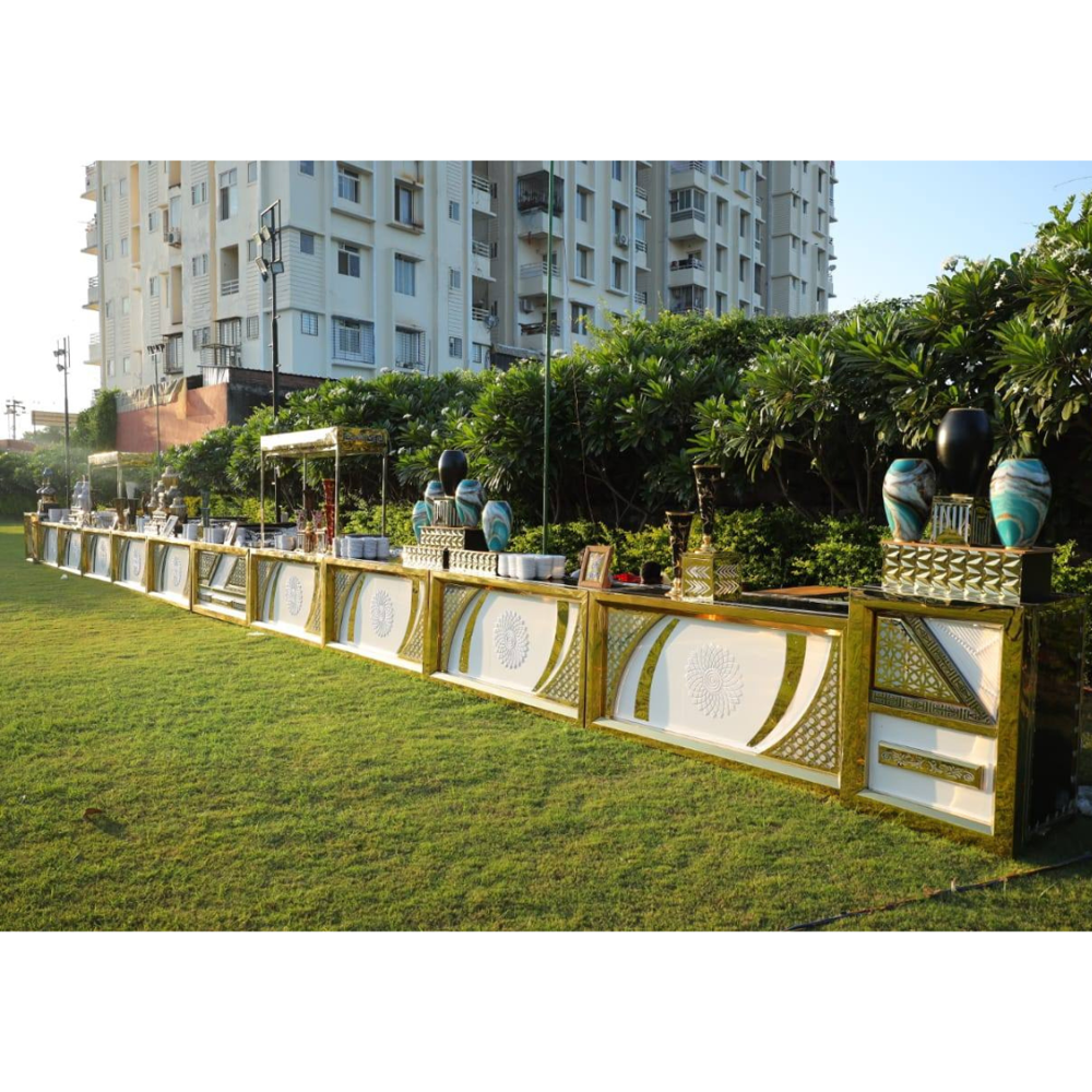 Decorative buffet or catering display counter