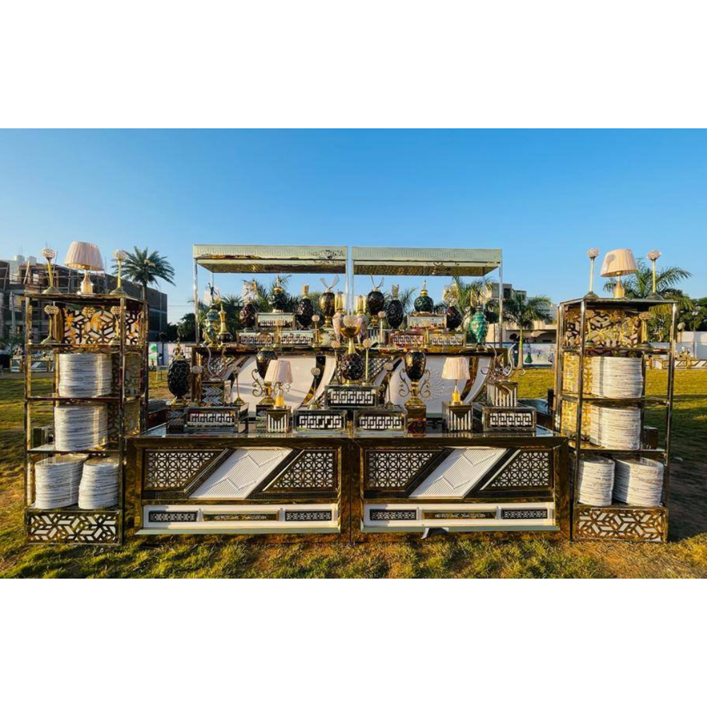 Decorative buffet or catering display counter