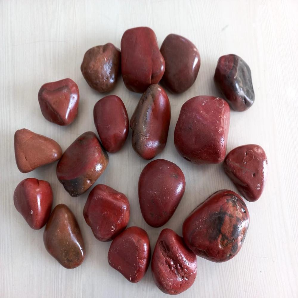 Natural Polished Red Jasper Agate Pebble Stones for Garden Landscaping in Bulk