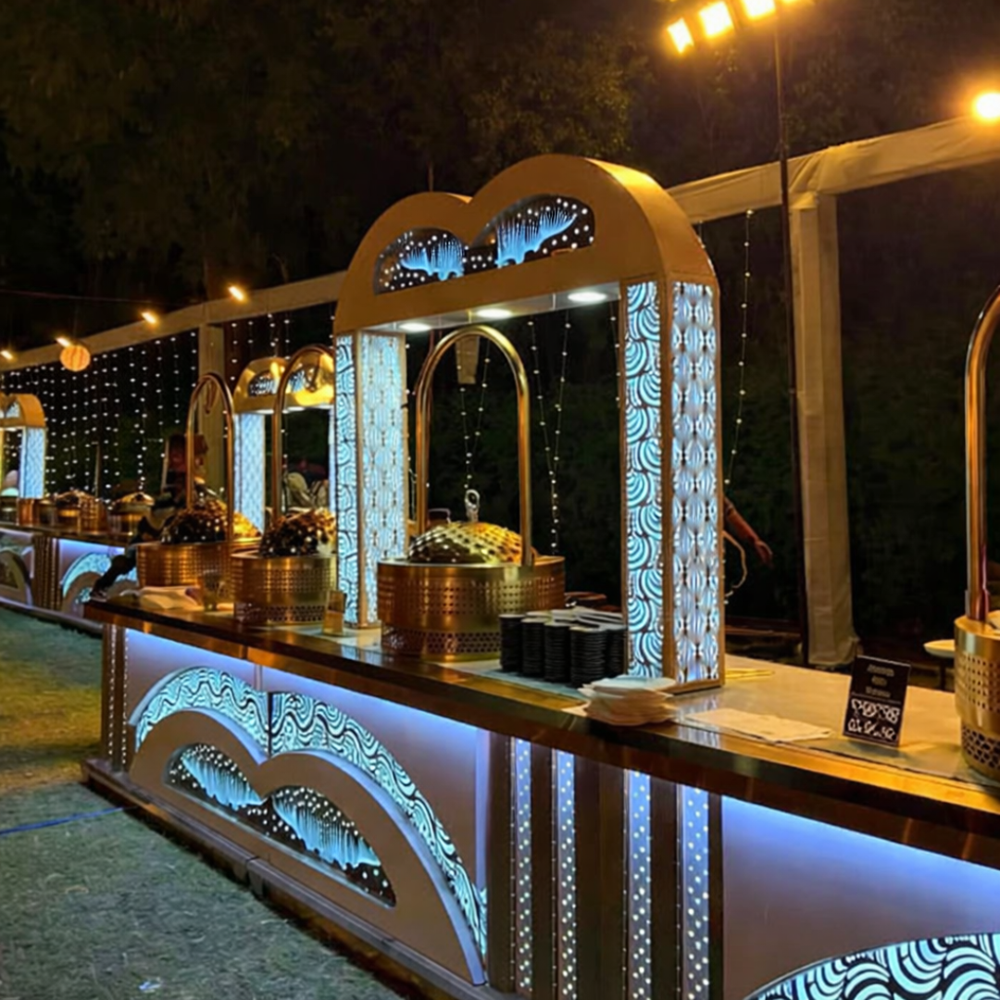 Modern led buffet catering counter