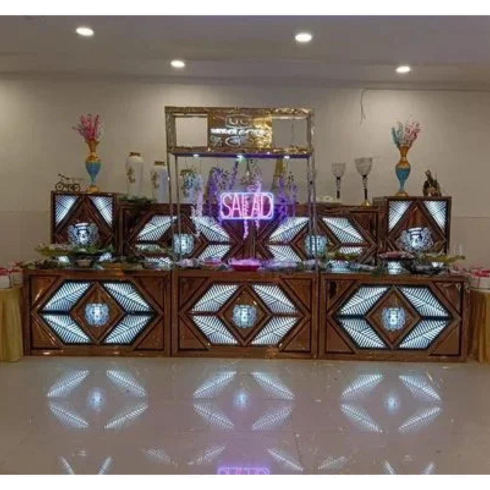 Decorative catering or buffet display counter