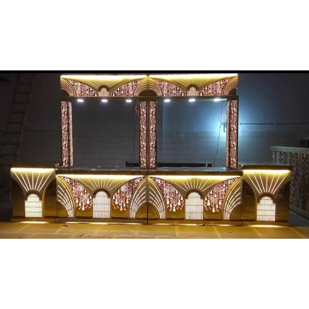 Modern wedding catering counter