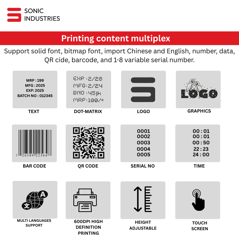 2 in 1 batch coding printer