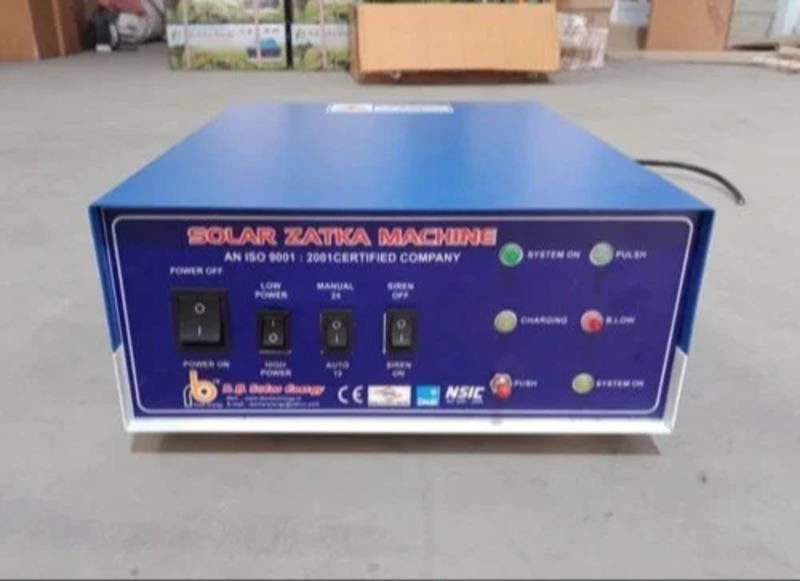 Mild Steel Solar Zatka Machine - Color: Blue