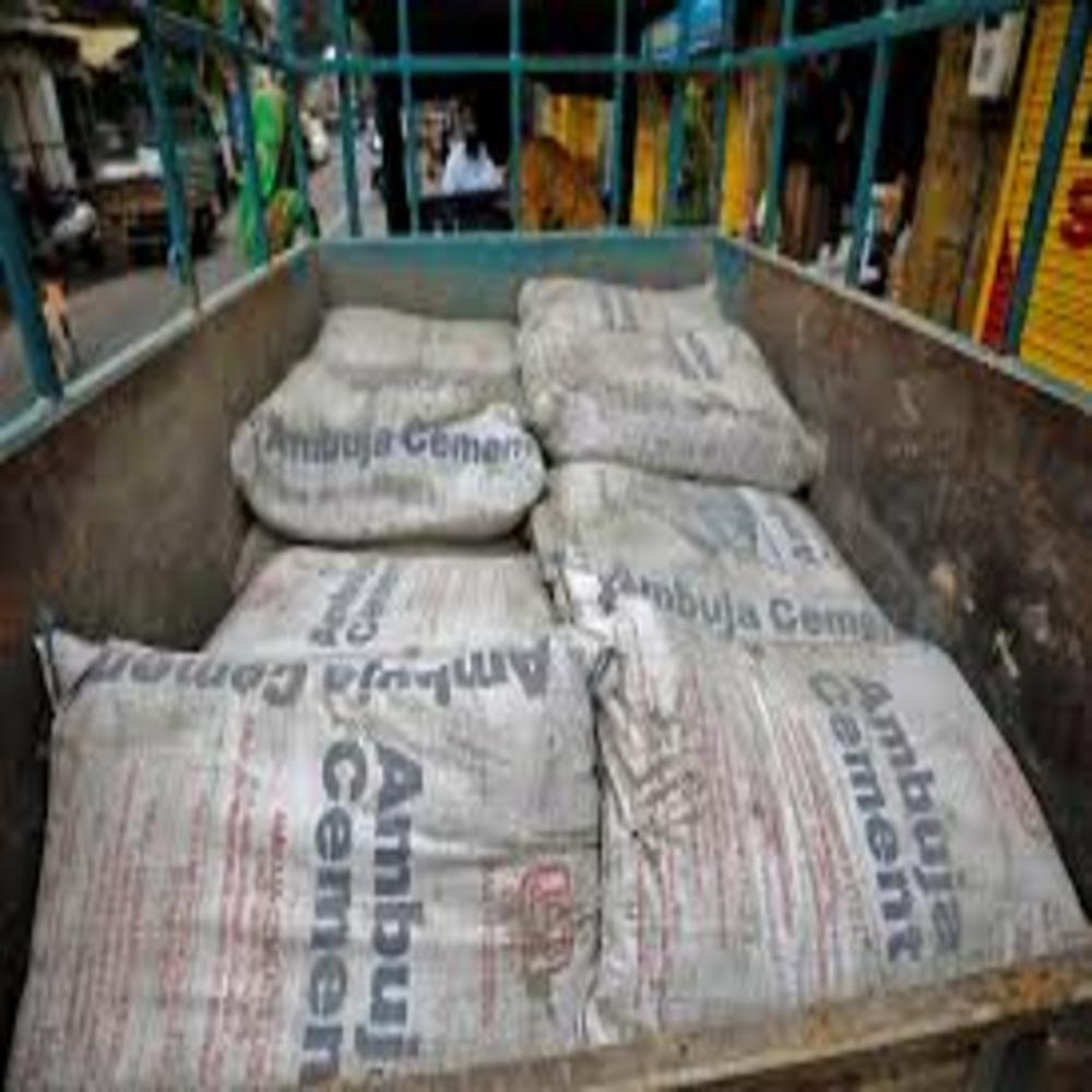 Ambuja Cement - Fine Powder, 50 Kilograms | Ordinary Portland Cement (Opc), Grey Color, Compressive Strength 33-35 Mpa, Iso 9002 Certified