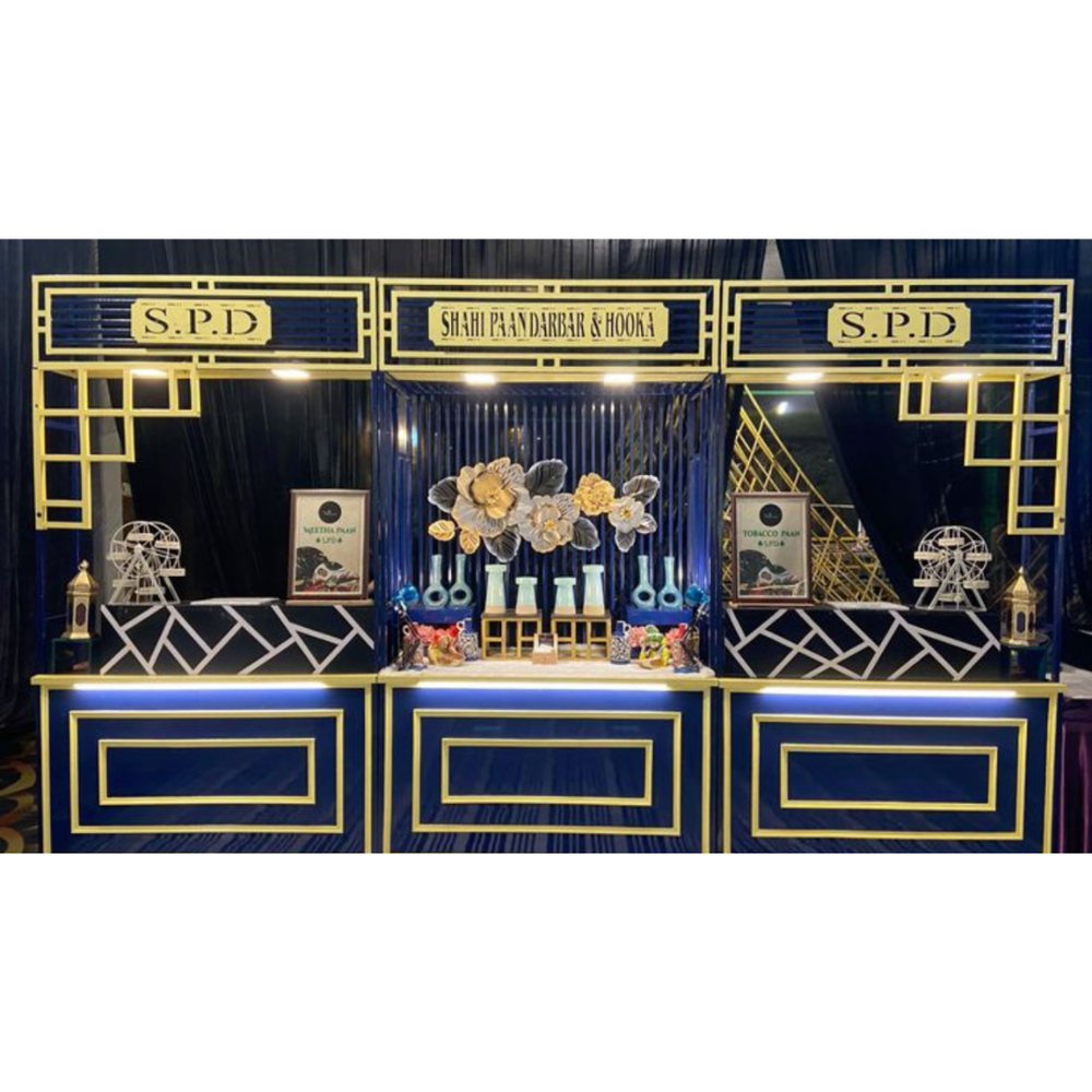 Decorative stainless steel catering buffet counter