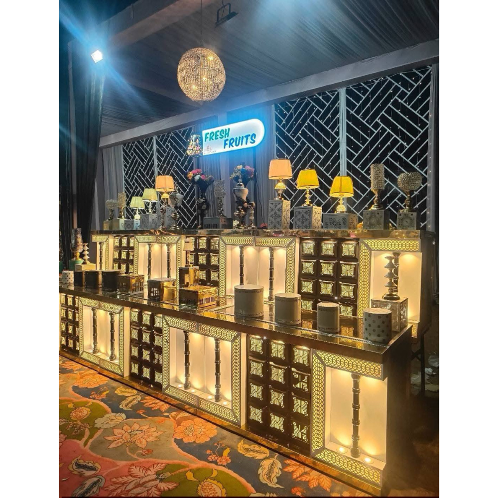 Decorative food catering counter