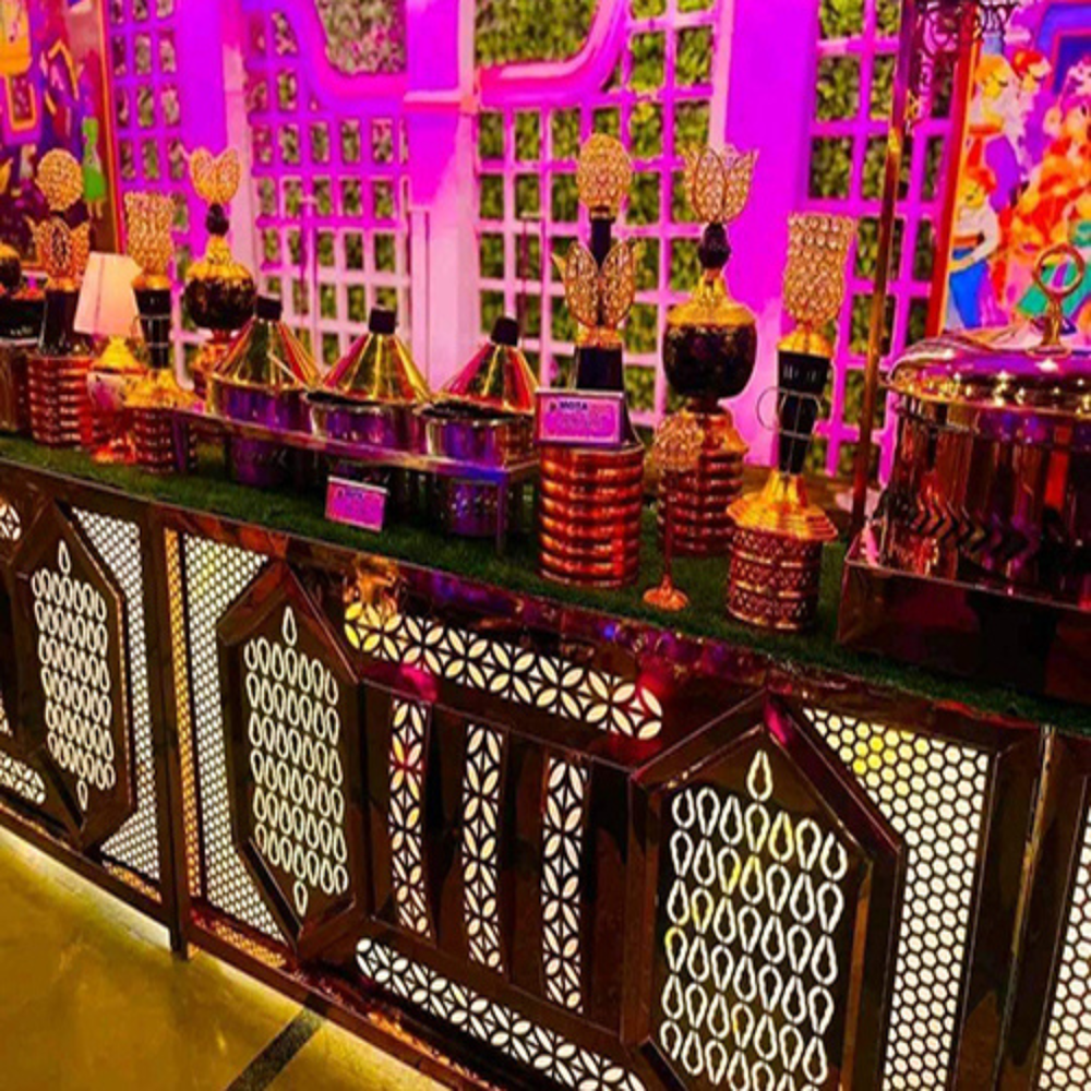 Stainless steel buffet catering counter