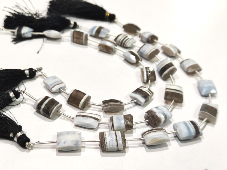 Natural Boulder Opal Rectangle Cushion Shape 12 to 18mm Beads Sold per strand 8 Inches long