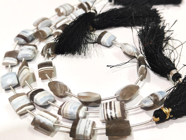 Natural Boulder Opal Rectangle Cushion Shape 12 to 18mm Beads Sold per strand 8 Inches long