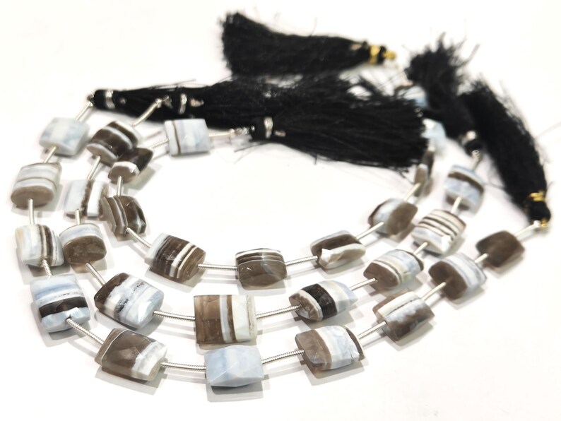 Natural Boulder Opal Rectangle Cushion Shape 12 to 18mm Beads Sold per strand 8 Inches long