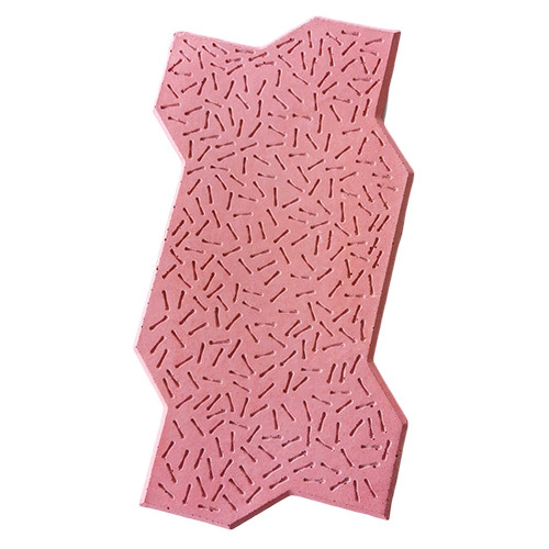 Zig Zag Red Paver Block