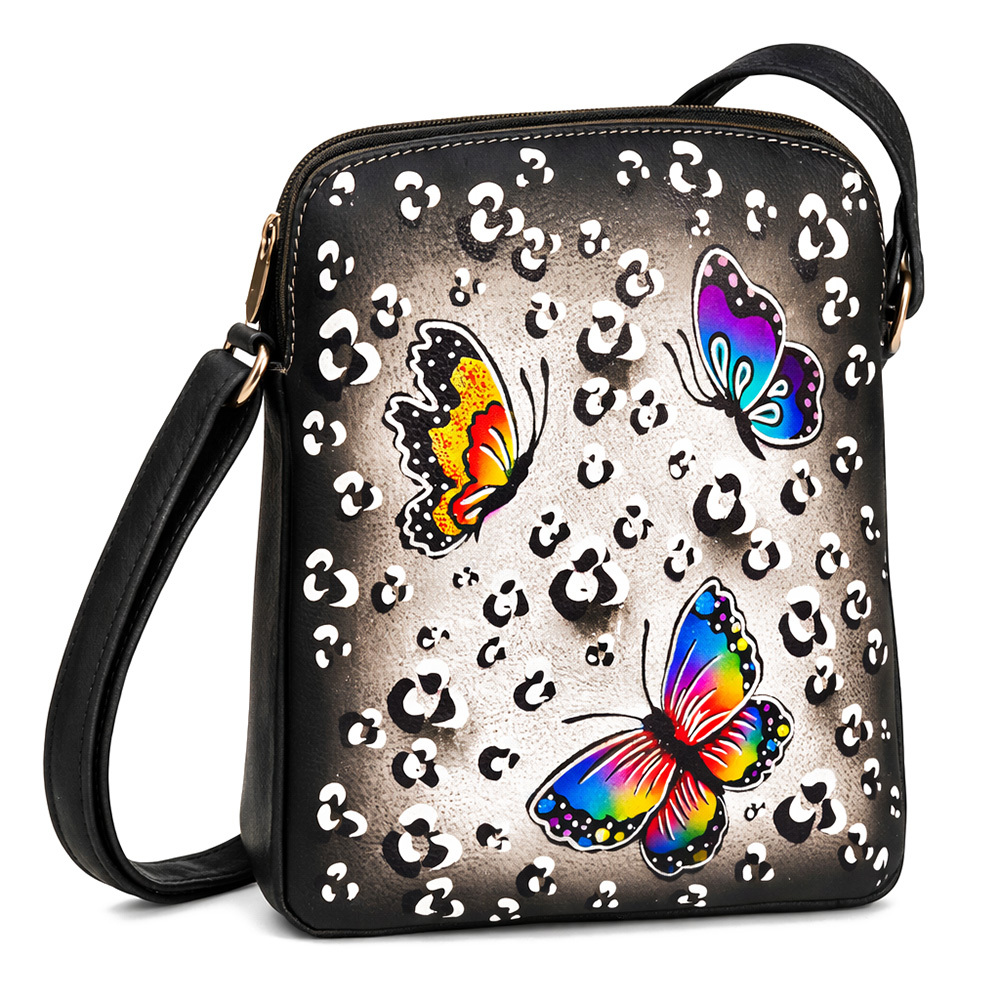 Hand Painted Ladies Leather Bag