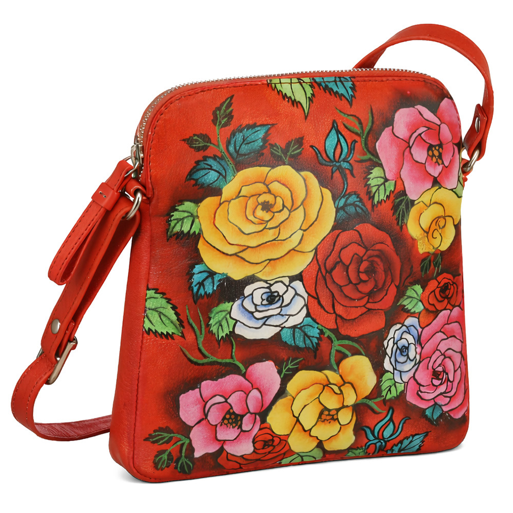 Hand Painted Leather Ladies Bag