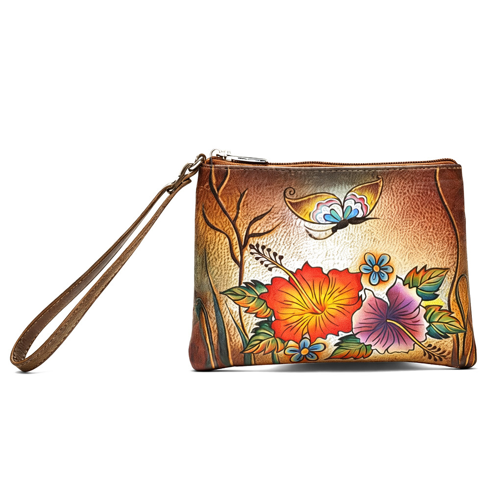 Style No-2016 Hand Painted Ladies Leather Pouch