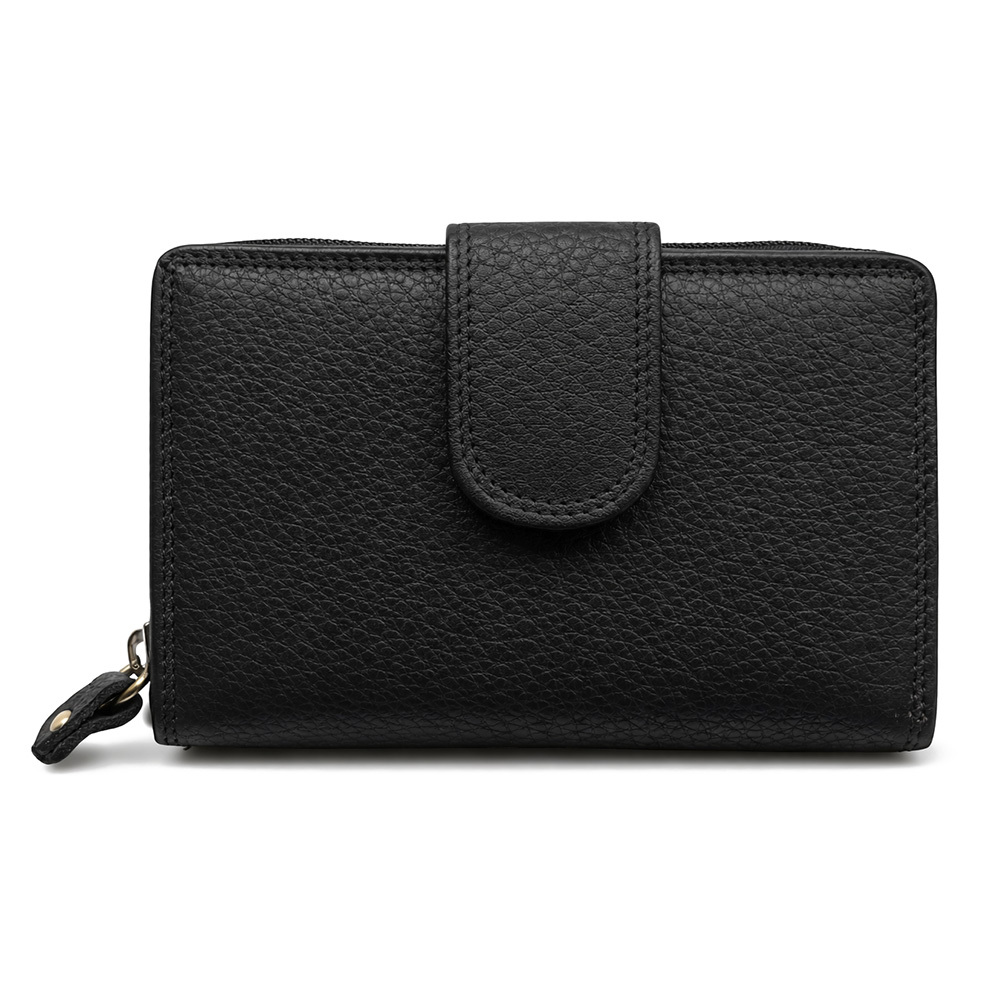 Ladies Leather Purse with Loop Button