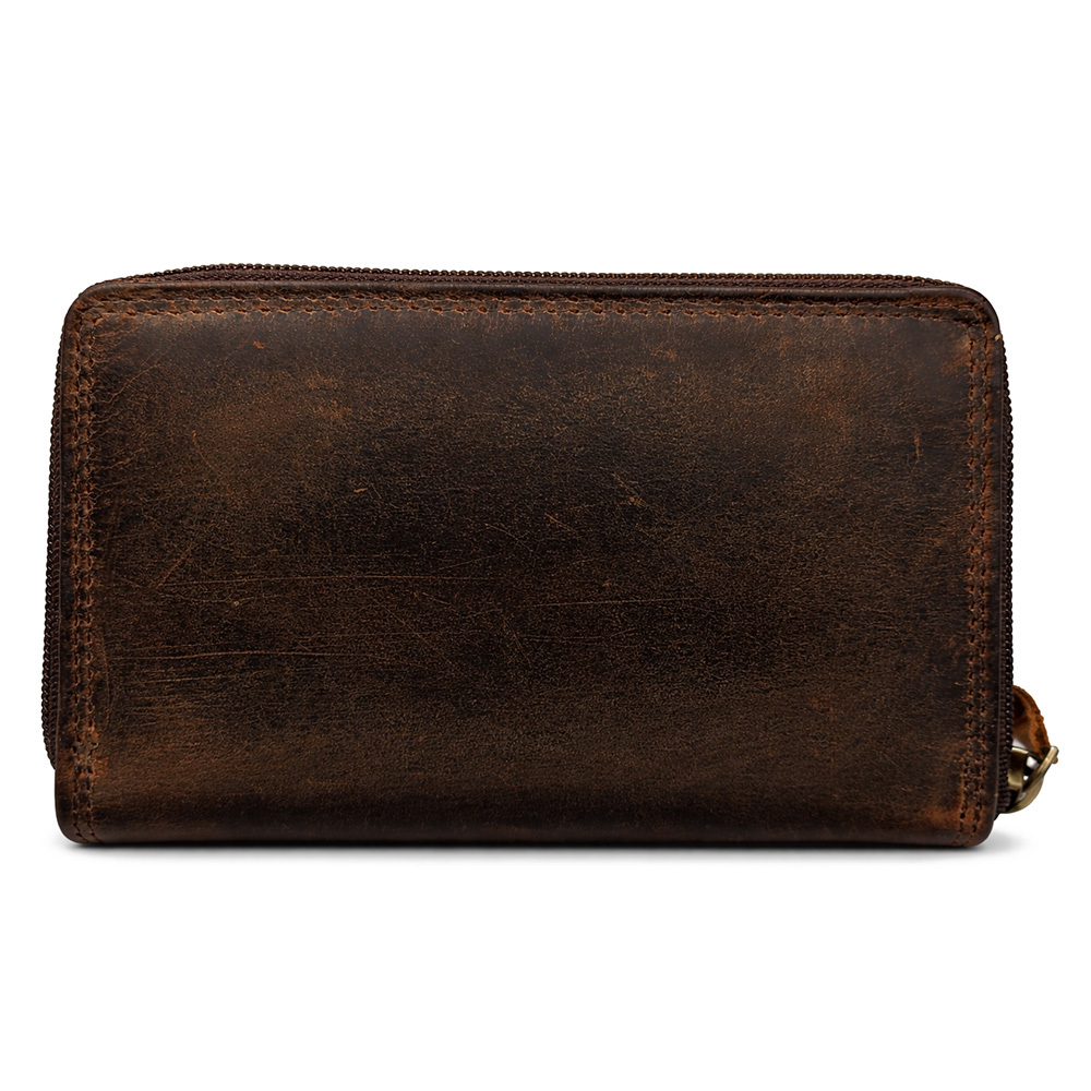 Style No-1456 Ladies Leather Purse with Loop Button