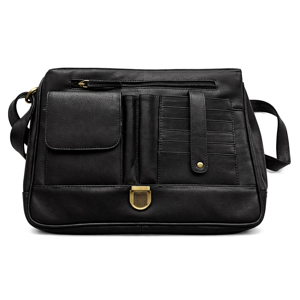 Style No-1209 Leather Crossbody Bag