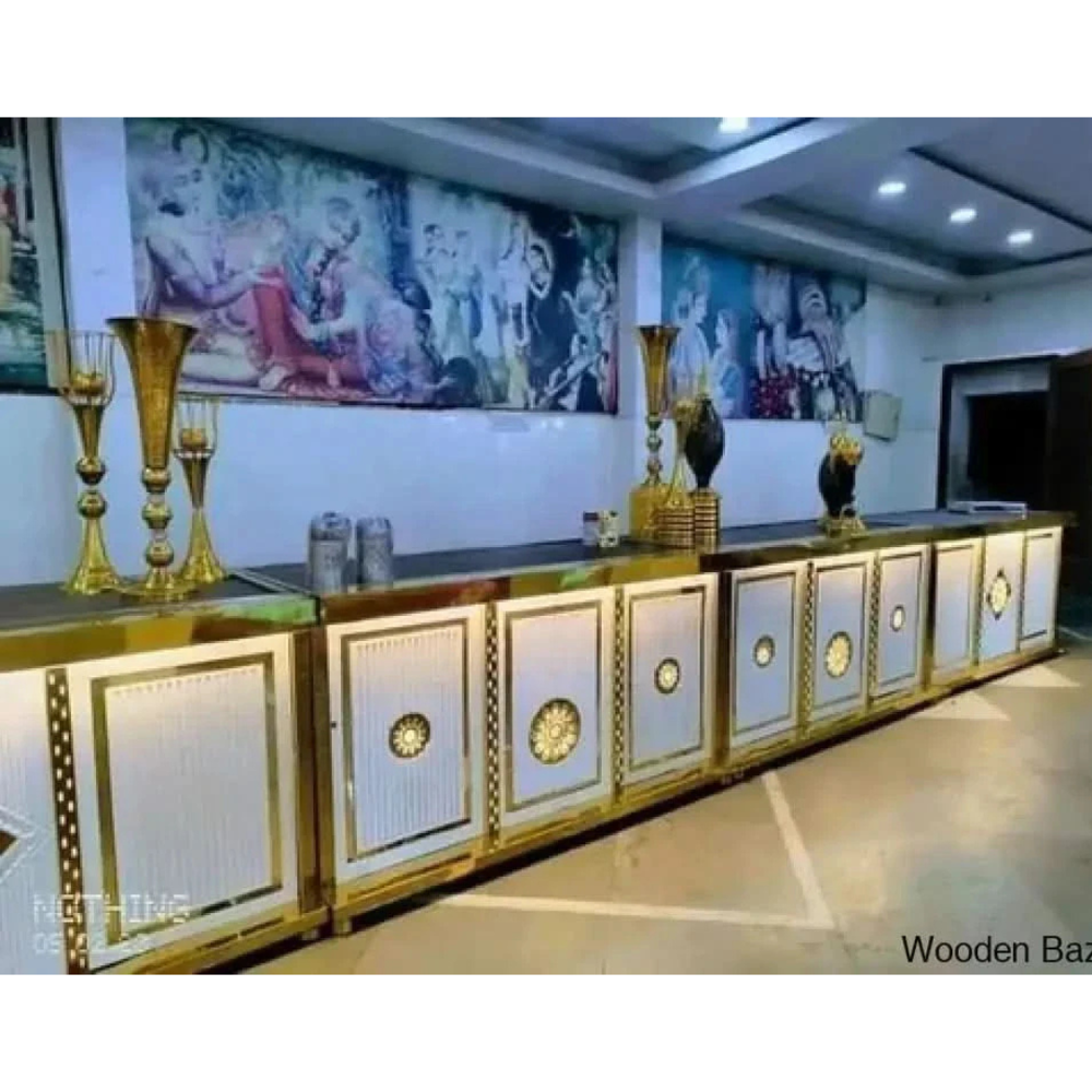 Stainless steel wedding catering counter