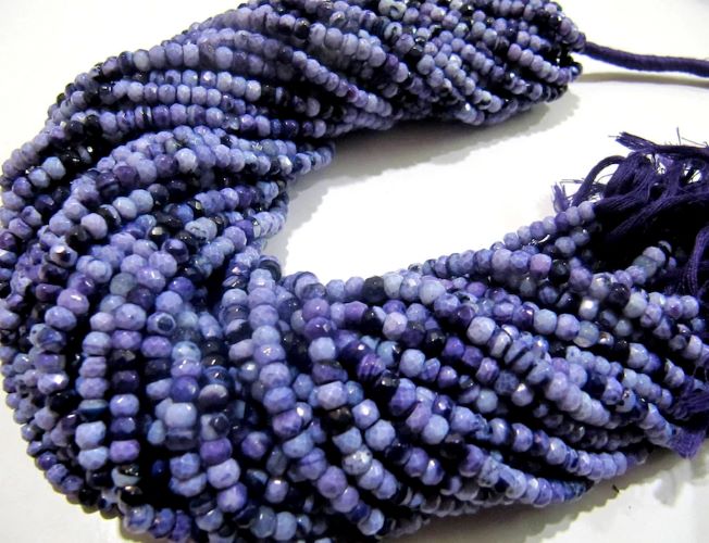 Natural Purple Opal Rondelle Faceted 3-4mm beads Jewelry Making Gemstone Beads Strand 13 inch Long