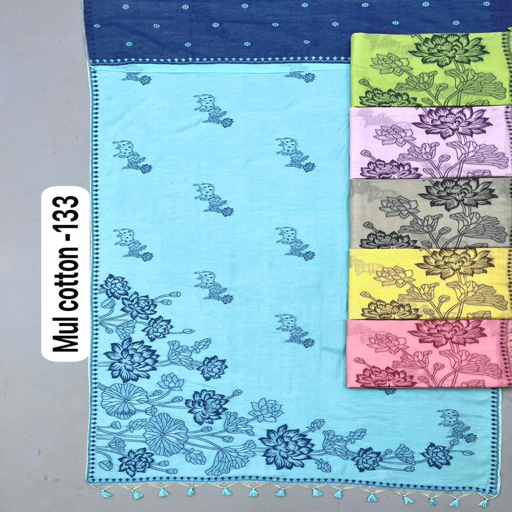 PREMIUM MUL COTTON WEAVING SAREES