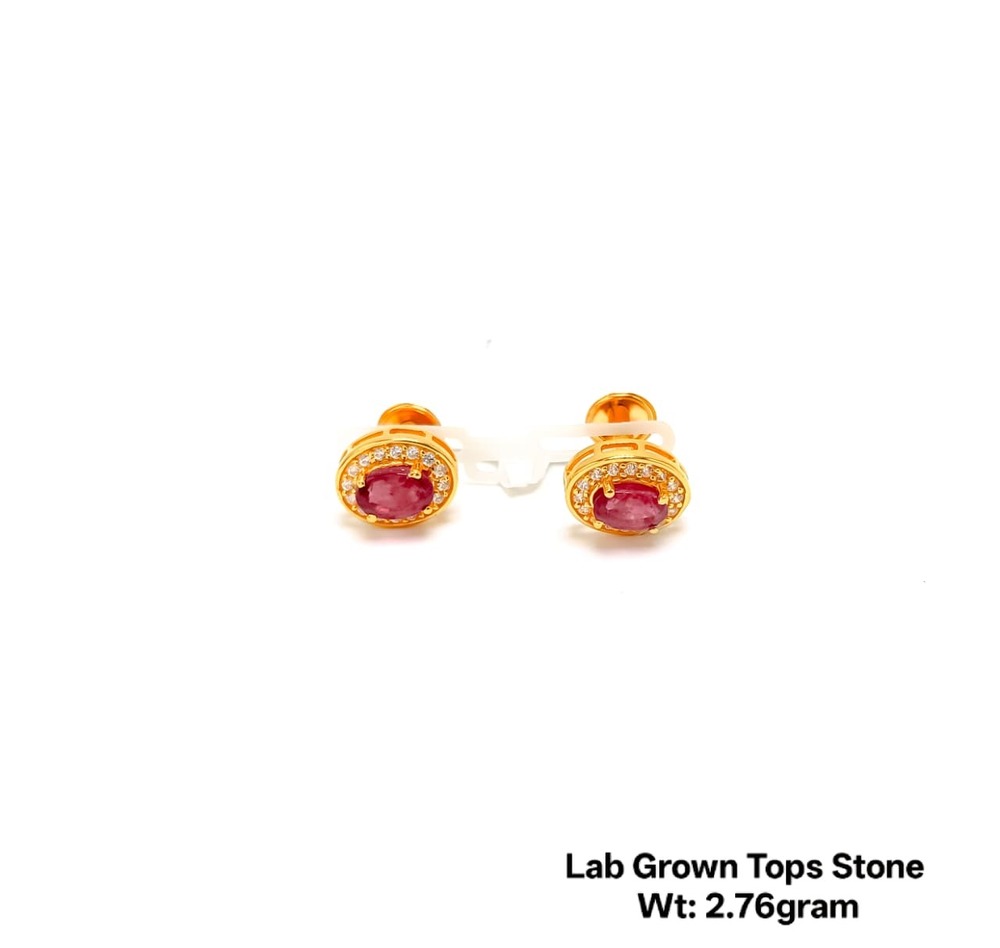 22KT Gold Lab Grown Tops Stone