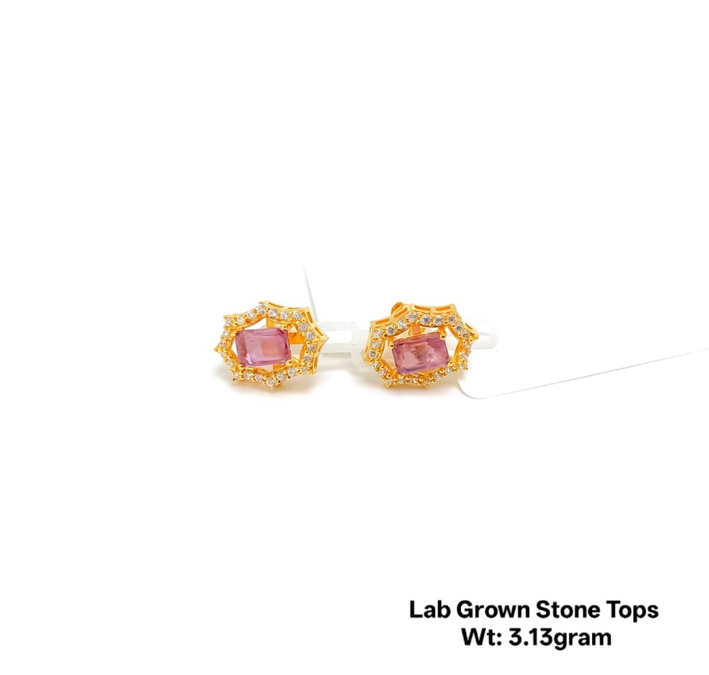 22KT Gold Lab Grown Tops Stone