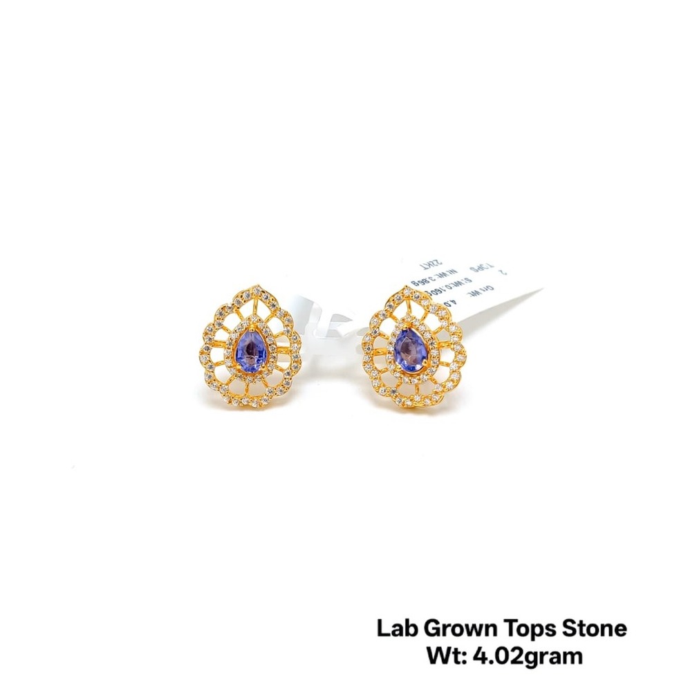22KT Gold Lab Grown Tops Stone