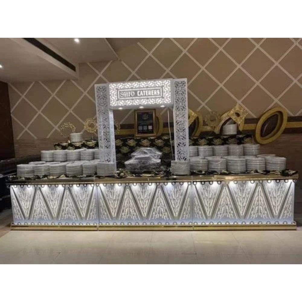 Stainless steel led catering buffet counter