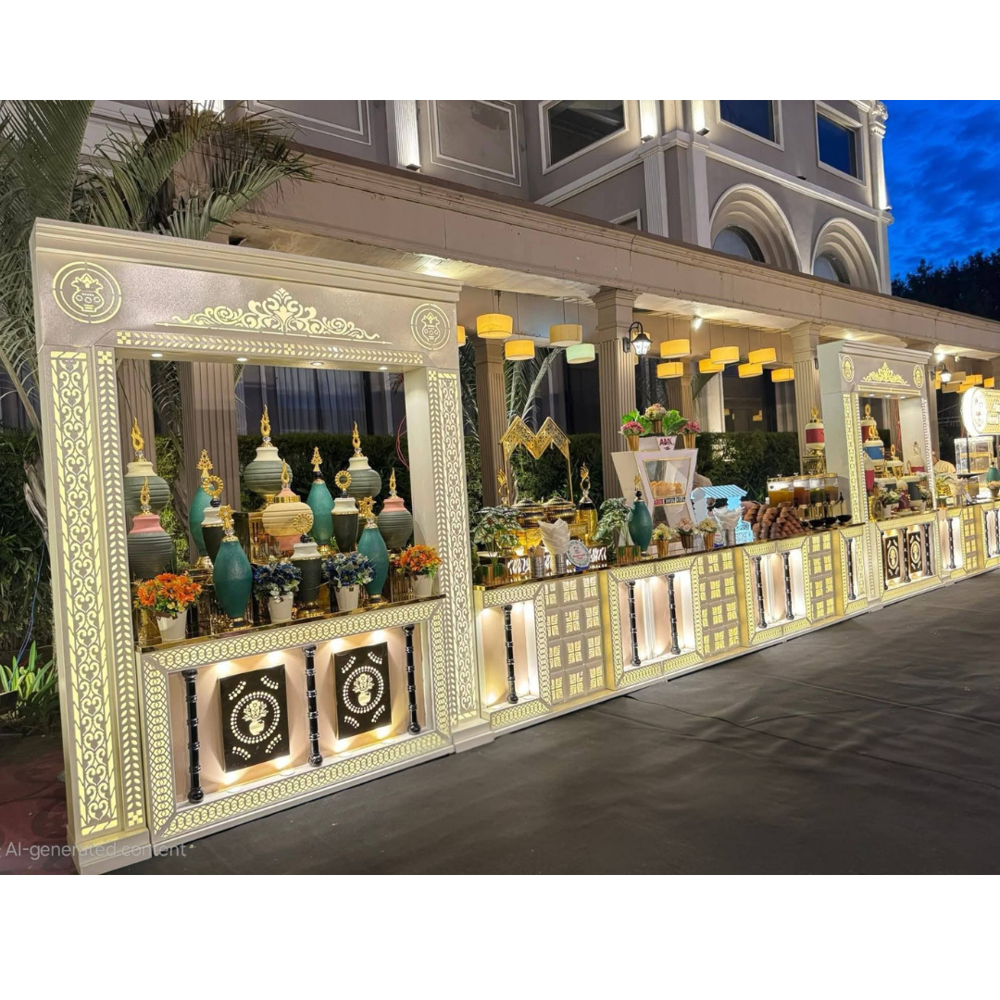 Luxurious catering food counter