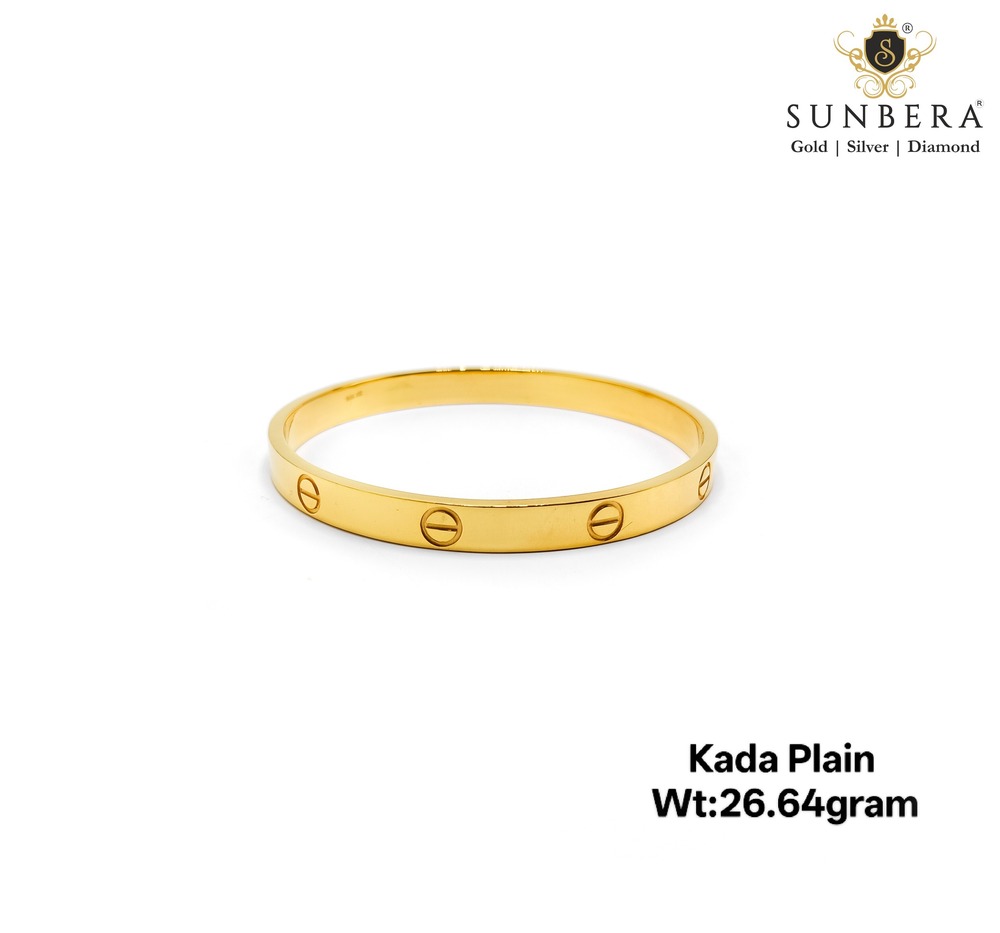 22KT Gold Kada Plain