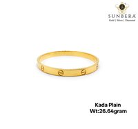 22kt Gold Kada Plain