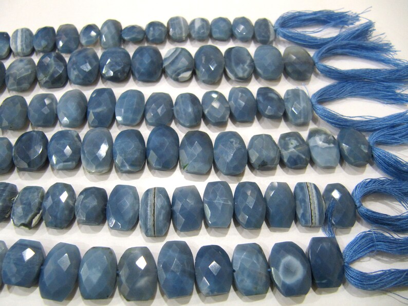 Natural Blue Opal Oval Shape 10x14mm Beads Sold Per Strand 10 Inches Long
