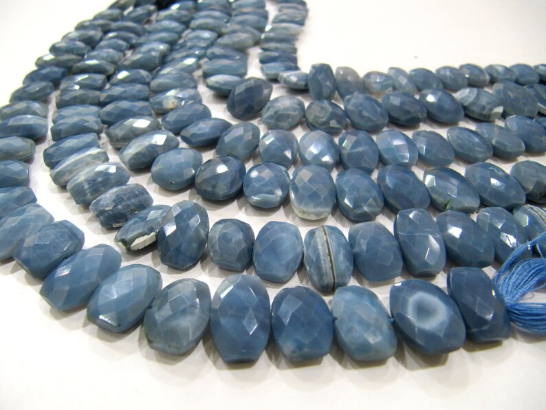 Natural Blue Opal Oval Shape 10x14mm Beads Sold Per Strand 10 Inches Long