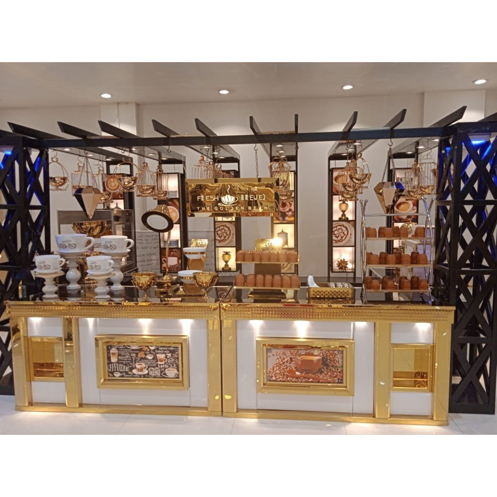 Modern Stainless Steel led Buffet Catering Counter