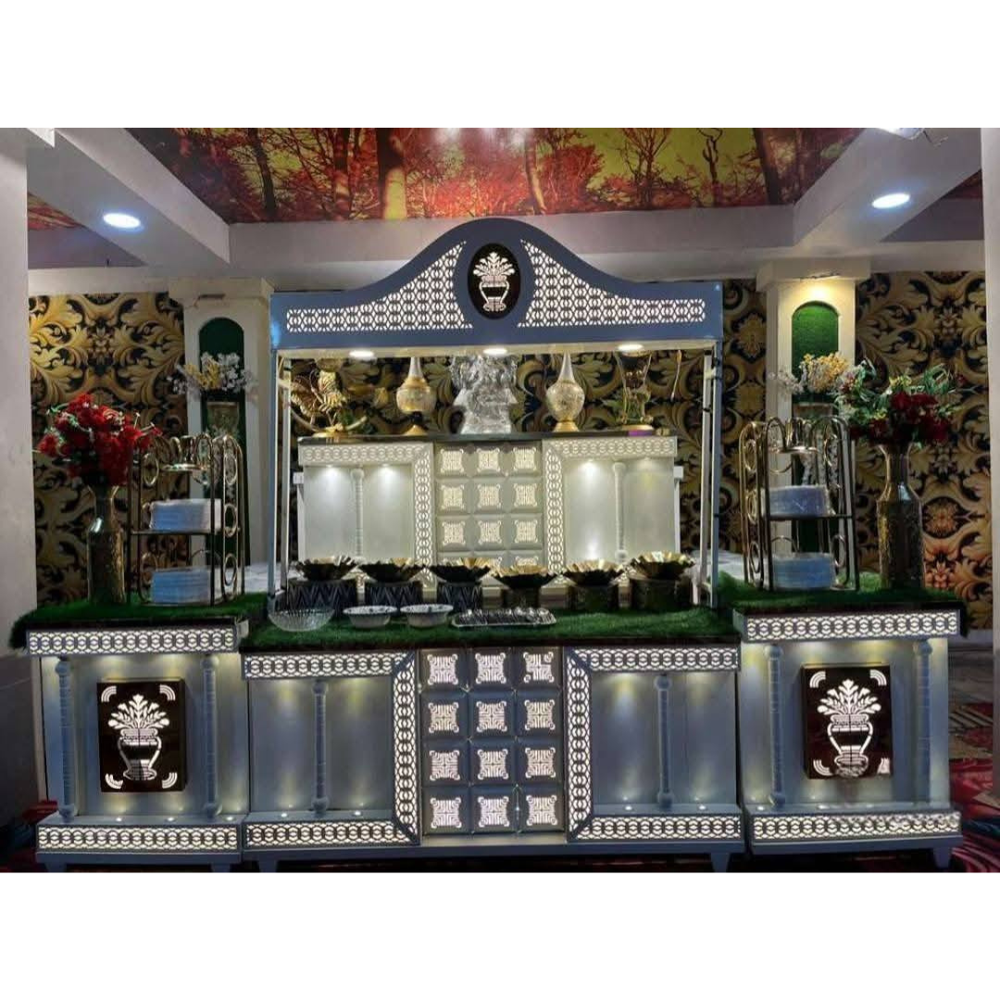 Modern Stainless Steel led Buffet Catering Counter