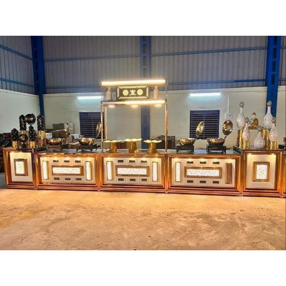 Stainless steel food catering counter
