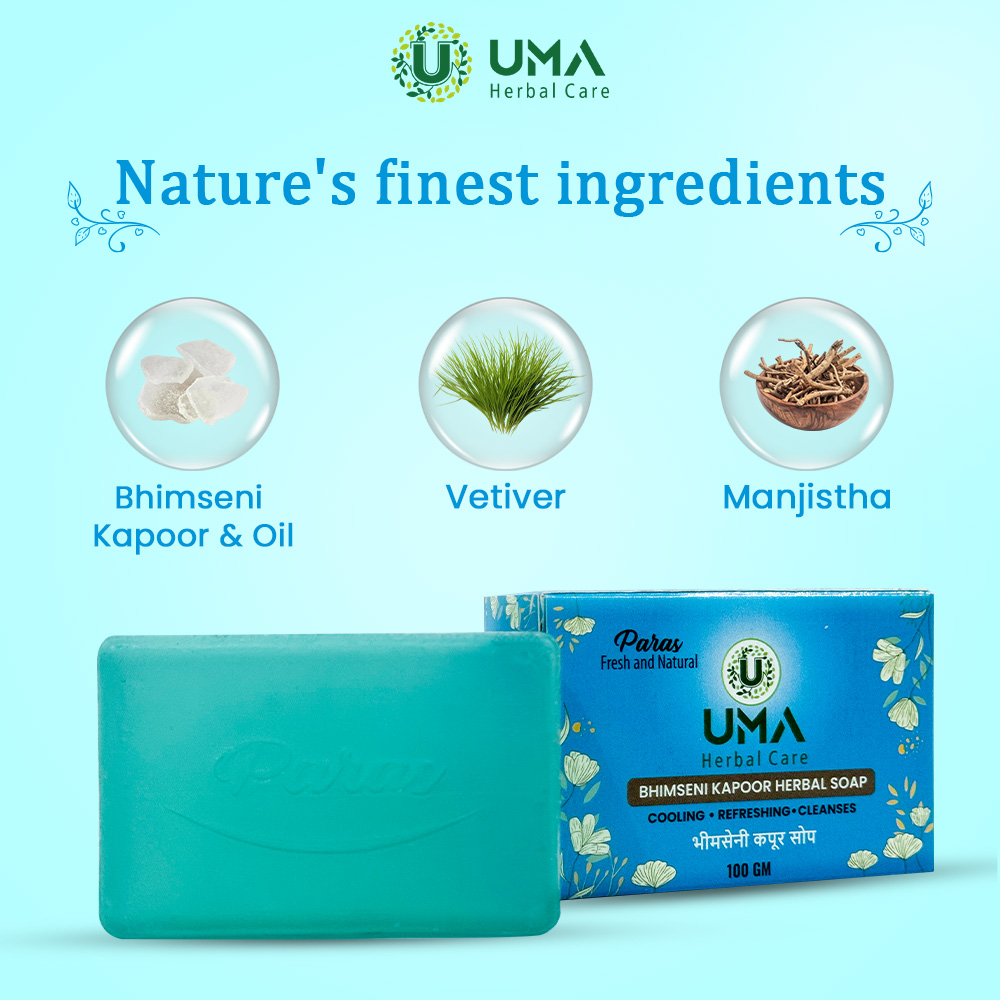 BHIMSENI KAPOOR VETIVER MANJISTHA HANDMADE HERBAL SOAP