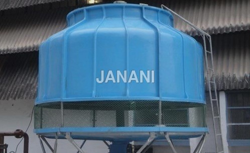 Induced Draft Wooden Cooling Tower - FRP, 2200 W Power Supply, Blue Color | High Performance Multi-Blade Fan, Efficient Drift Eliminator, Patented Fill Pack, Low Energy Consumption