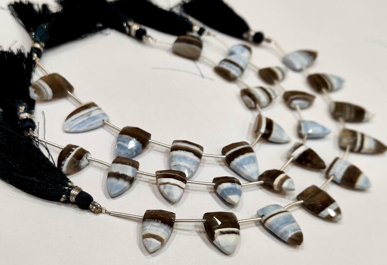 Natural Boulder Opal Arrowhead Trillian Shape 10x19mm beads Sold Per Strand 8 Inches Long