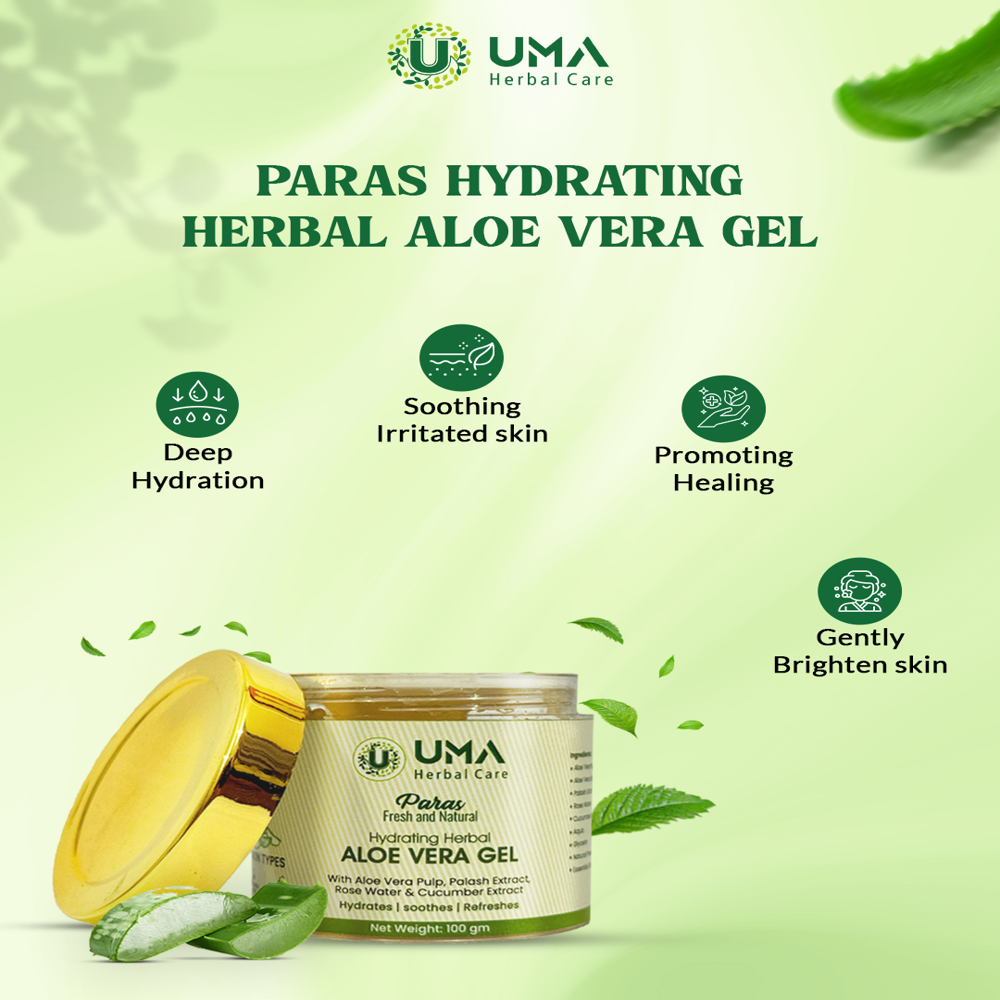 PURE ALOE VERA GEL FOR SKIN HYDRATING MOISTURIZING & GLOWING SKIN & HAIR