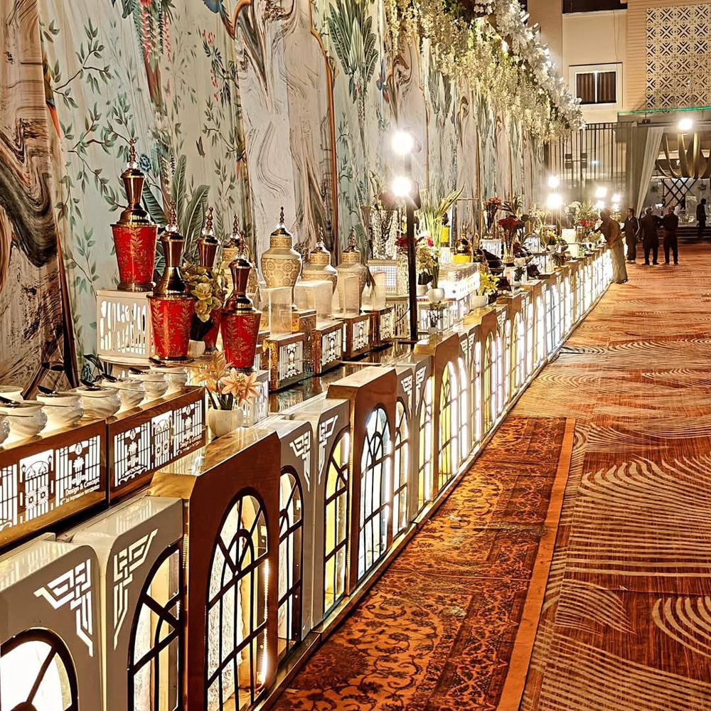 Stylish catering buffet food counter