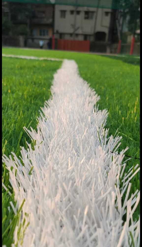 Football White Line Marking Grass