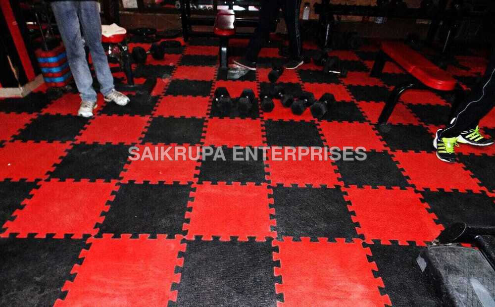 Interlooking Rubber Gym Tile
